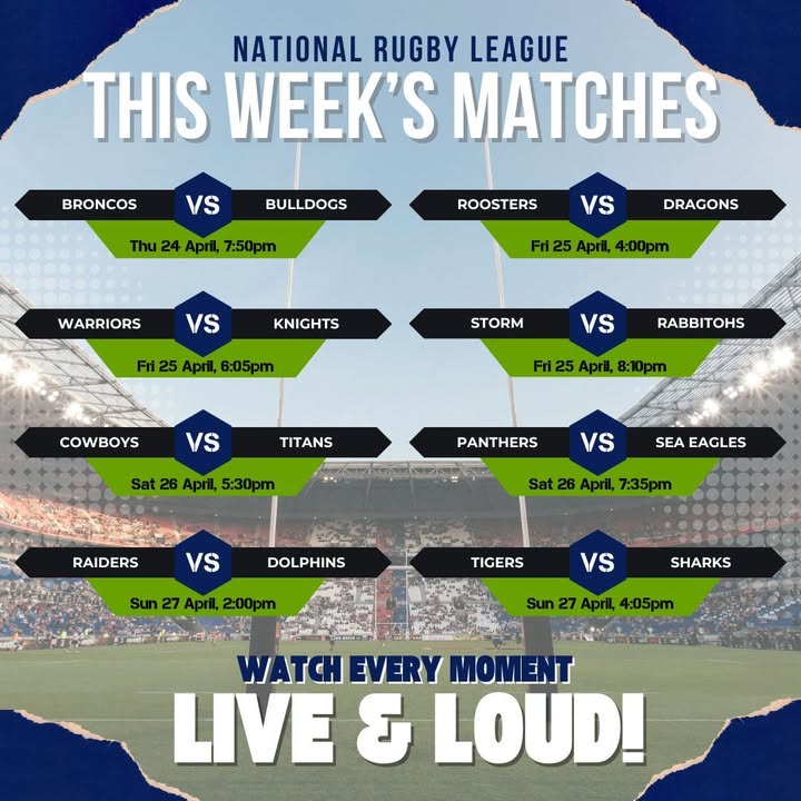 Featured image for “FOOTY’S ON! Catch every game live and loud this week – bring your mates, grab some drinks and catch every second of the action.”