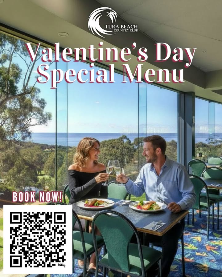 Featured image for “Valentine’s Day Dining at Tura Beach Country Club”