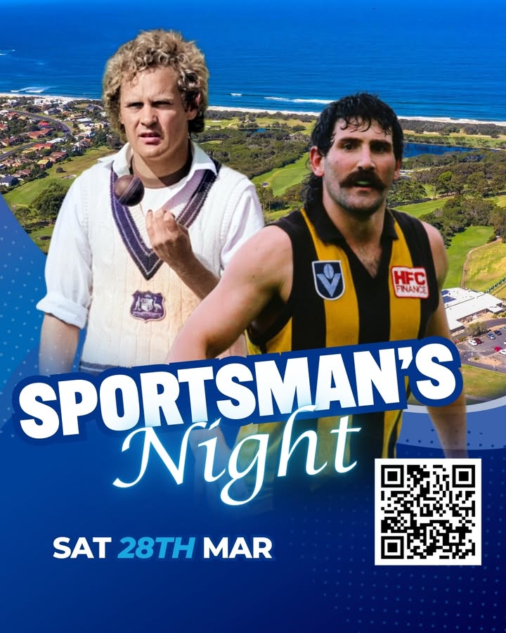 Featured image for “Sportsman’s Night with Rodney Hogg and Dipper at Tura Beach Country Club”