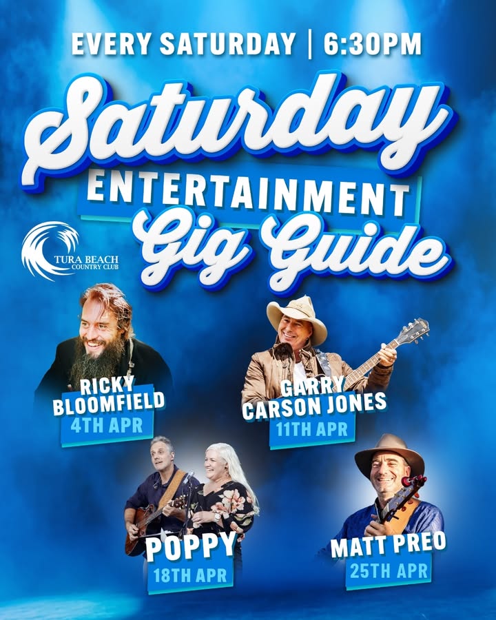 Featured image for “Free Live Music Every Saturday at Tura Beach Country Club”