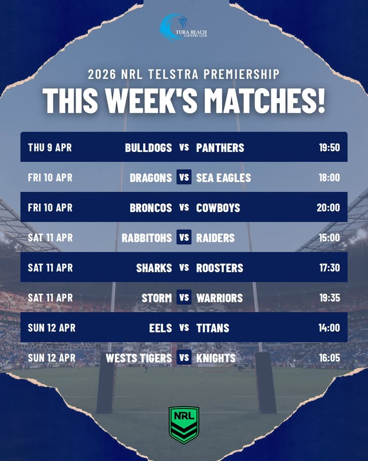 Featured image for “NRL Action This Week at Tura Beach Country Club”