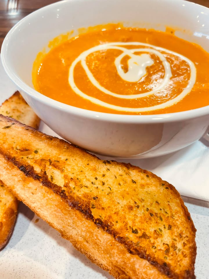 Featured image for “Carrot Soup with Garlic Bread at Tura Beach Country Club”