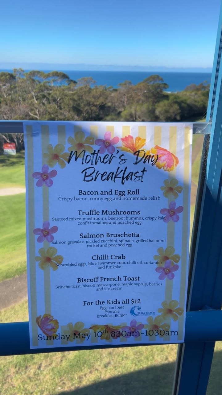 Featured image for “Mother’s Day Breakfast at Tura Beach Country Club”