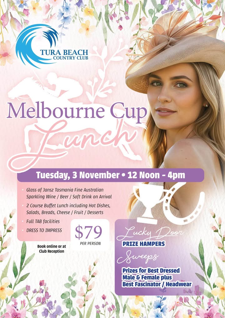 Featured image for “Melbourne Cup Buffet Lunch at Tura Beach Country Club”