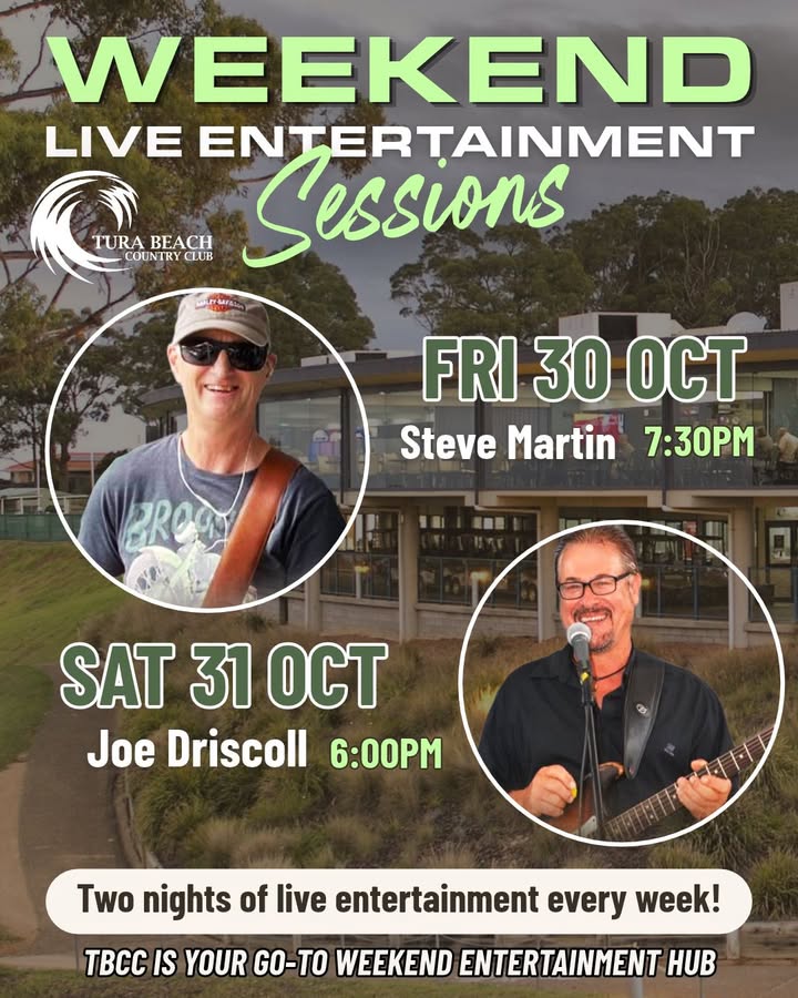 Featured image for “Live Music Weekend at Tura Beach Country Club”